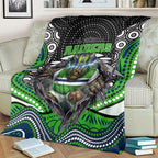 Canberra Raiders Blanket The Scream of Lightning Eyes - Indigenous Dot Ripping Effect