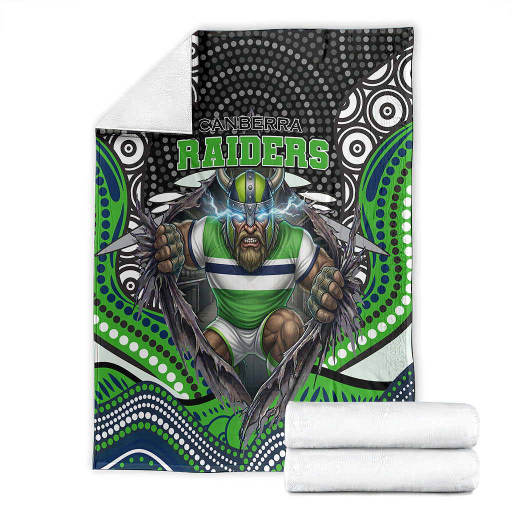 Canberra Raiders Blanket The Scream of Lightning Eyes - Indigenous Dot Ripping Effect