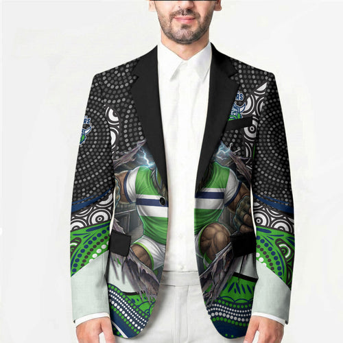Canberra Raiders Blazer The Scream of Lightning Eyes - Indigenous Dot Ripping Effect