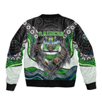 Canberra Raiders Bomber Jacket The Scream of Lightning Eyes - Indigenous Dot Ripping Effect