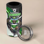 Canberra Raiders 4 in 1 Can Cooler Tumbler The Scream of Lightning Eyes - Indigenous Dot Ripping Effect