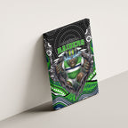 Canberra Raiders Canvas Wall Art The Scream of Lightning Eyes - Indigenous Dot Ripping Effect