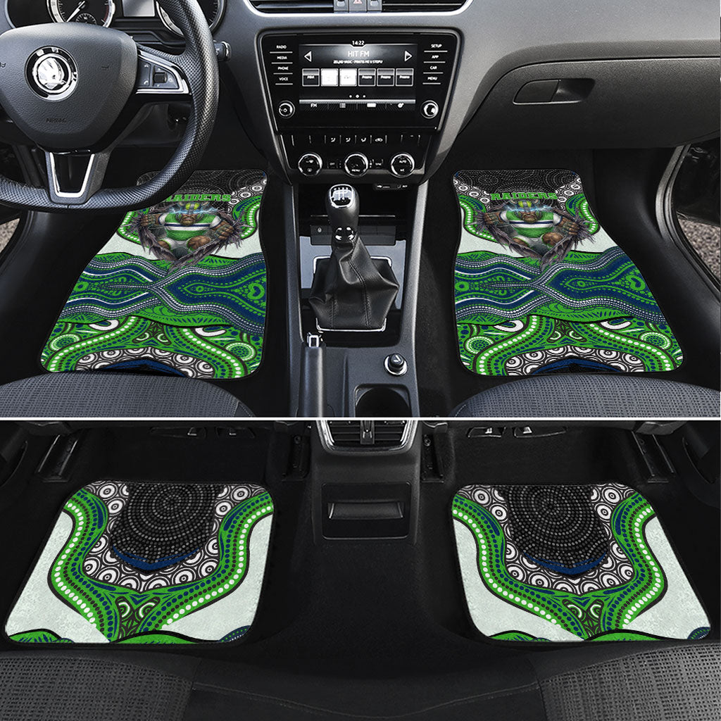 Canberra Raiders Car Mats The Scream of Lightning Eyes - Indigenous Dot Ripping Effect