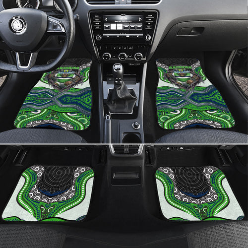 Canberra Raiders Car Mats The Scream of Lightning Eyes - Indigenous Dot Ripping Effect