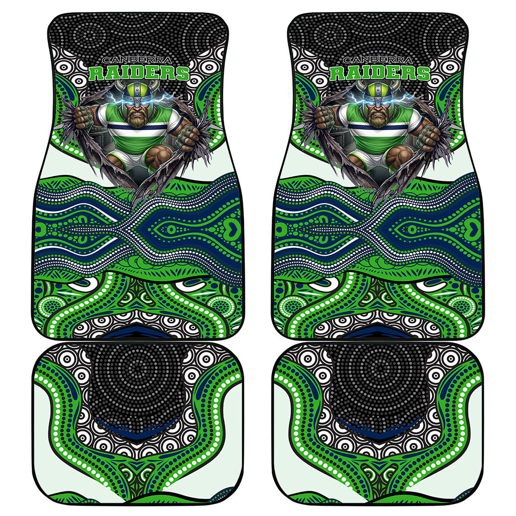 Canberra Raiders Car Mats The Scream of Lightning Eyes - Indigenous Dot Ripping Effect
