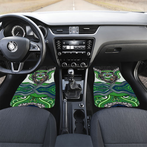 Canberra Raiders Car Mats The Scream of Lightning Eyes - Indigenous Dot Ripping Effect