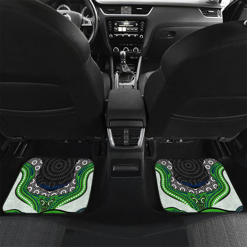 Canberra Raiders Car Mats The Scream of Lightning Eyes - Indigenous Dot Ripping Effect