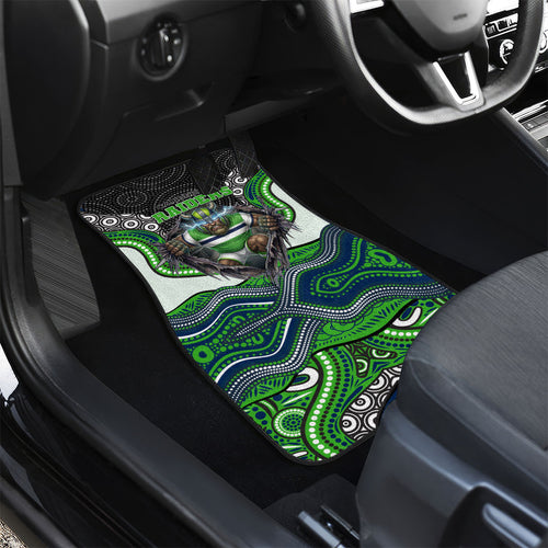 Canberra Raiders Car Mats The Scream of Lightning Eyes - Indigenous Dot Ripping Effect