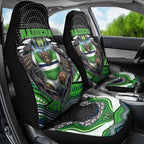 Canberra Raiders Car Seat Cover The Scream of Lightning Eyes - Indigenous Dot Ripping Effect