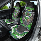 Canberra Raiders Car Seat Cover The Scream of Lightning Eyes - Indigenous Dot Ripping Effect
