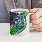 Canberra Raiders Ceramic Mug The Scream of Lightning Eyes - Indigenous Dot Ripping Effect