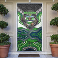 Canberra Raiders Door Cover The Scream of Lightning Eyes - Indigenous Dot Ripping Effect