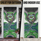 Canberra Raiders Door Cover The Scream of Lightning Eyes - Indigenous Dot Ripping Effect