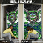 Canberra Raiders Door Cover The Scream of Lightning Eyes - Indigenous Dot Ripping Effect