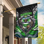 Canberra Raiders Garden Flag The Scream of Lightning Eyes - Indigenous Dot Ripping Effect