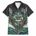 Canberra Raiders Hawaiian Shirt The Scream of Lightning Eyes - Indigenous Dot Ripping Effect