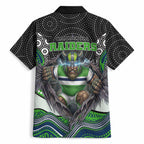 Canberra Raiders Hawaiian Shirt The Scream of Lightning Eyes - Indigenous Dot Ripping Effect