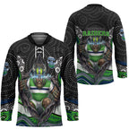 Canberra Raiders Hockey Jersey The Scream of Lightning Eyes - Indigenous Dot Ripping Effect