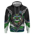 Canberra Raiders Hoodie The Scream of Lightning Eyes - Indigenous Dot Ripping Effect
