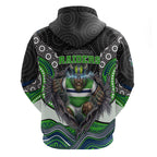 Canberra Raiders Hoodie The Scream of Lightning Eyes - Indigenous Dot Ripping Effect