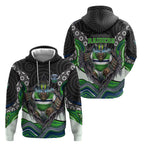 Canberra Raiders Hoodie The Scream of Lightning Eyes - Indigenous Dot Ripping Effect
