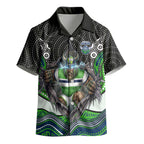 Canberra Raiders Kid Hawaiian Shirt The Scream of Lightning Eyes - Indigenous Dot Ripping Effect
