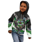 Canberra Raiders Kid Hoodie The Scream of Lightning Eyes - Indigenous Dot Ripping Effect
