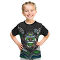 Canberra Raiders Kid T Shirt The Scream of Lightning Eyes - Indigenous Dot Ripping Effect
