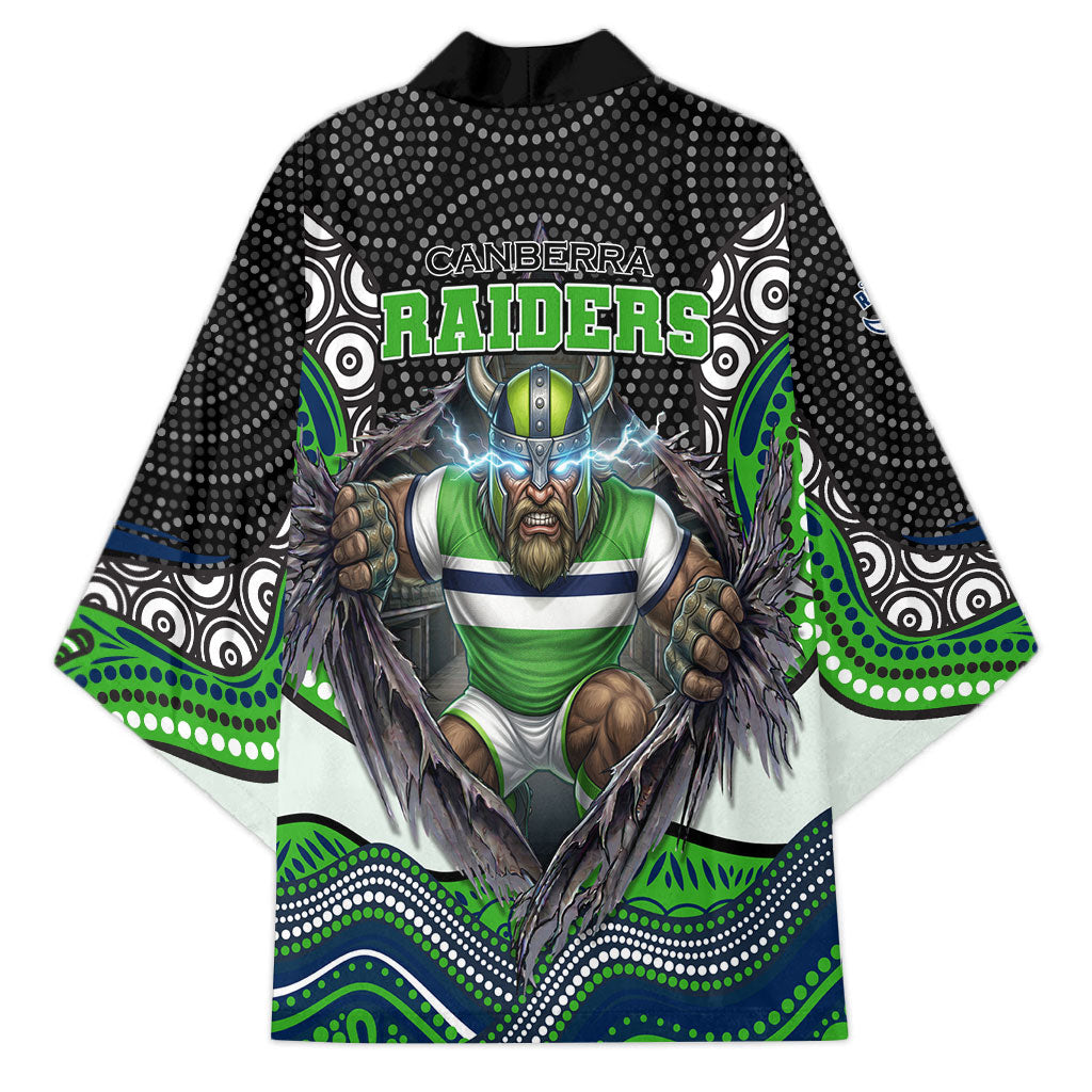 Canberra Raiders Kimono The Scream of Lightning Eyes - Indigenous Dot Ripping Effect
