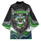 Canberra Raiders Kimono The Scream of Lightning Eyes - Indigenous Dot Ripping Effect