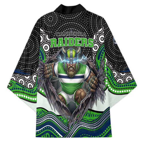 Canberra Raiders Kimono The Scream of Lightning Eyes - Indigenous Dot Ripping Effect