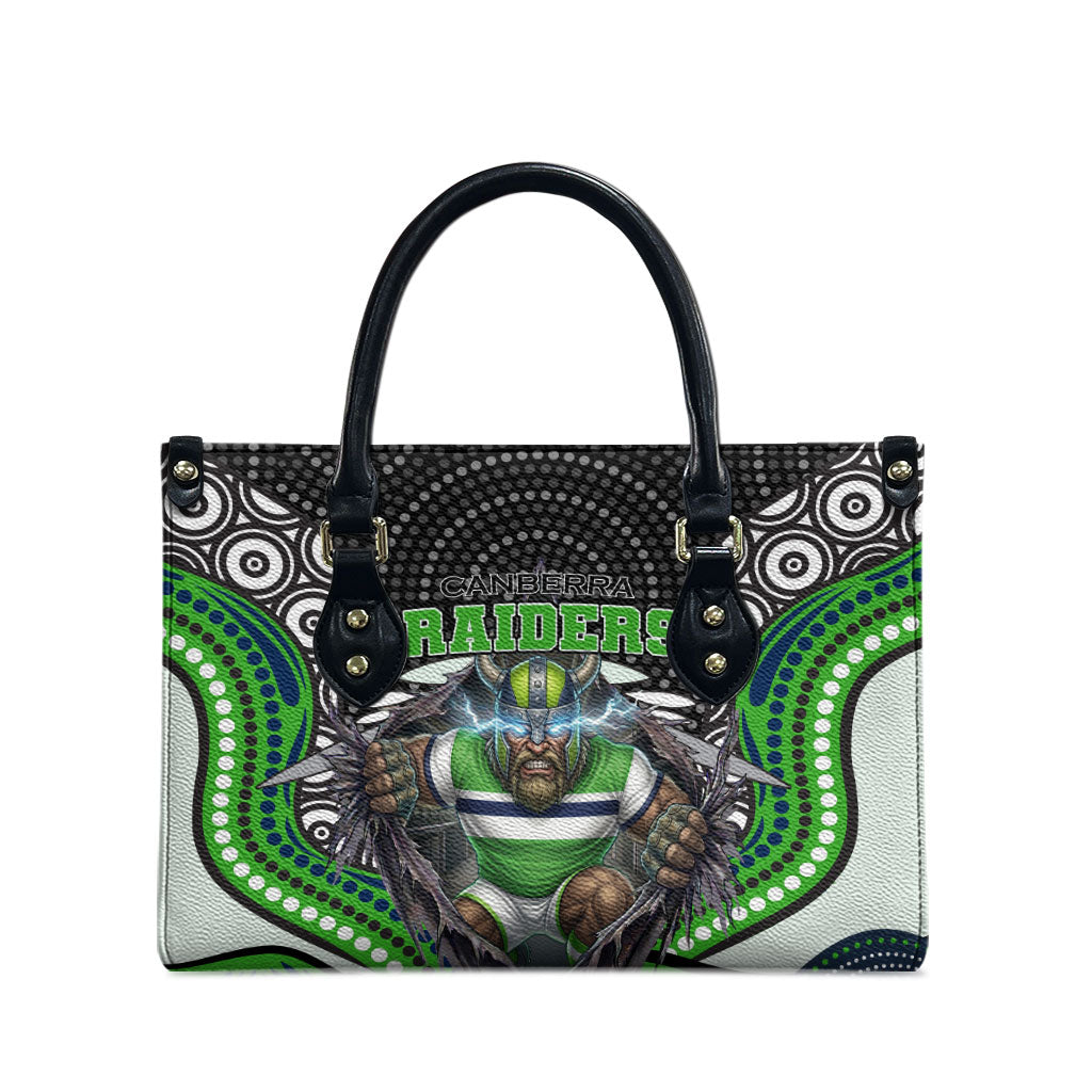 Canberra Raiders Leather Bag The Scream of Lightning Eyes - Indigenous Dot Ripping Effect