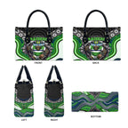 Canberra Raiders Leather Bag The Scream of Lightning Eyes - Indigenous Dot Ripping Effect