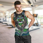 Canberra Raiders Men Tank Top The Scream of Lightning Eyes - Indigenous Dot Ripping Effect