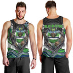 Canberra Raiders Men Tank Top The Scream of Lightning Eyes - Indigenous Dot Ripping Effect