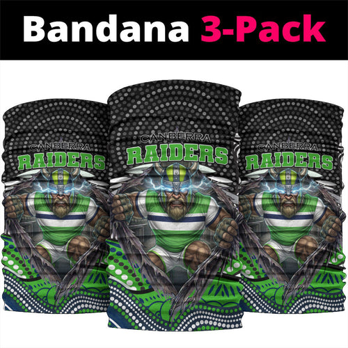 Canberra Raiders Neck Gaiter The Scream of Lightning Eyes - Indigenous Dot Ripping Effect