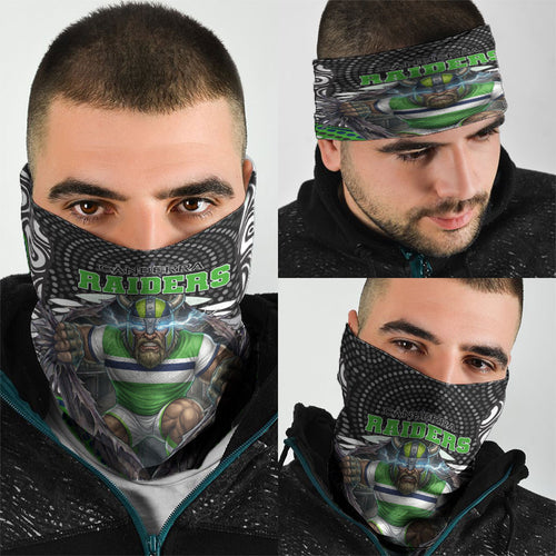 Canberra Raiders Neck Gaiter The Scream of Lightning Eyes - Indigenous Dot Ripping Effect