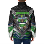 Canberra Raiders Padded Jacket The Scream of Lightning Eyes - Indigenous Dot Ripping Effect