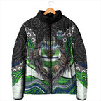 Canberra Raiders Padded Jacket The Scream of Lightning Eyes - Indigenous Dot Ripping Effect