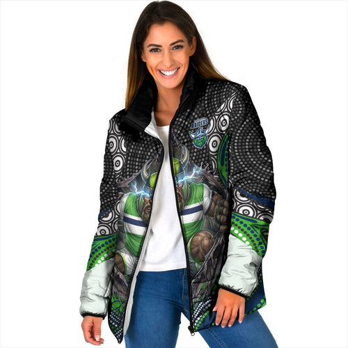 Canberra Raiders Padded Jacket The Scream of Lightning Eyes - Indigenous Dot Ripping Effect