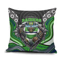 Canberra Raiders Pillow Cover The Scream of Lightning Eyes - Indigenous Dot Ripping Effect