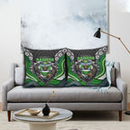 Canberra Raiders Pillow Cover The Scream of Lightning Eyes - Indigenous Dot Ripping Effect