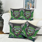 Canberra Raiders Pillow Cover The Scream of Lightning Eyes - Indigenous Dot Ripping Effect