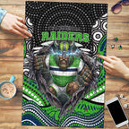 Canberra Raiders Puzzle The Scream of Lightning Eyes - Indigenous Dot Ripping Effect