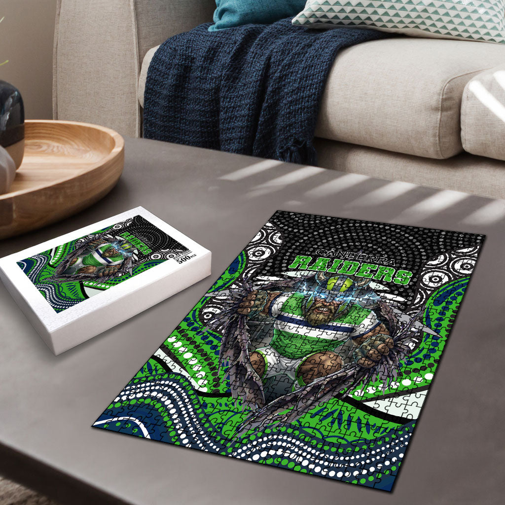 Canberra Raiders Puzzle The Scream of Lightning Eyes - Indigenous Dot Ripping Effect