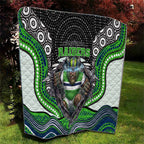 Canberra Raiders Quilt The Scream of Lightning Eyes - Indigenous Dot Ripping Effect