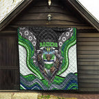 Canberra Raiders Quilt The Scream of Lightning Eyes - Indigenous Dot Ripping Effect