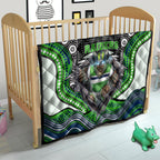 Canberra Raiders Quilt The Scream of Lightning Eyes - Indigenous Dot Ripping Effect