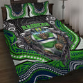Canberra Raiders Quilt Bed Set The Scream of Lightning Eyes - Indigenous Dot Ripping Effect