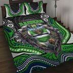 Canberra Raiders Quilt Bed Set The Scream of Lightning Eyes - Indigenous Dot Ripping Effect